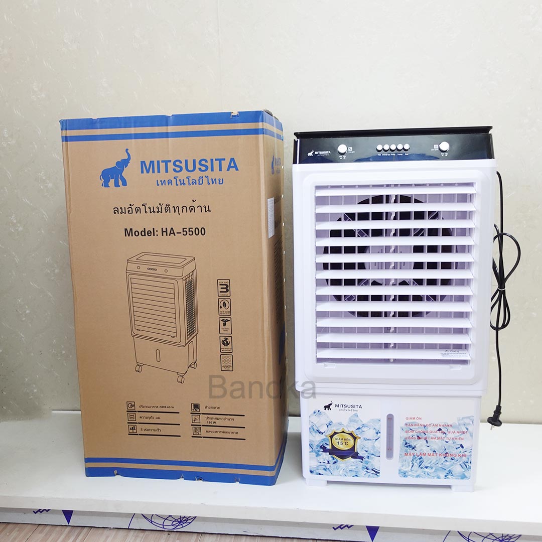 Quạt điều hòa 4 chiều MITSUSITA HA5500, dung tích 40 lít, công nghệ thái lan, công suất 130w